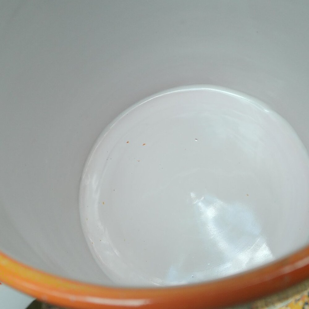 Made In Italy Ceramic Storage Container Limited Edition White Crested Cookie Jar - Picture 9 of 12
